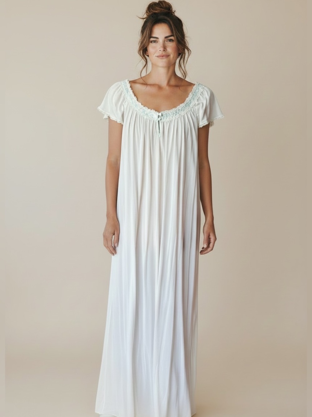 Vintage Miss Elaine Silk Essence Long Nightgown S